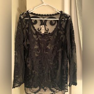 Lace Sheer Top 🖤